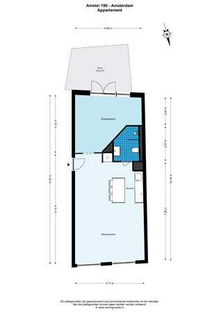 Floor plan - Amstel 190, 1017 AG Amsterdam 